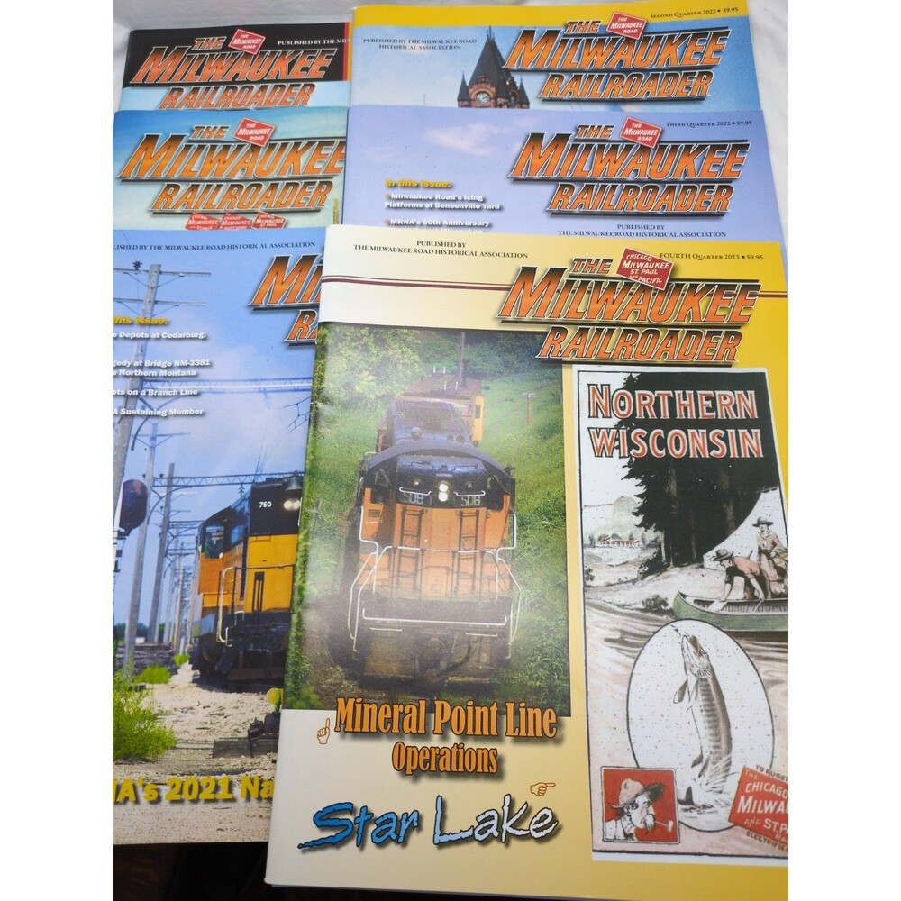 (6) The Milwaukee Railroader Magazines